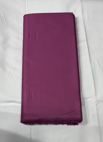 Image of BKRKJ Women's Cotton Silk Unstitched fabric by meter for sewing suit salwar chudidar patiyala shirt kameez blouse kurta pyjama pathani jam glace (Mauve, 3 meter)