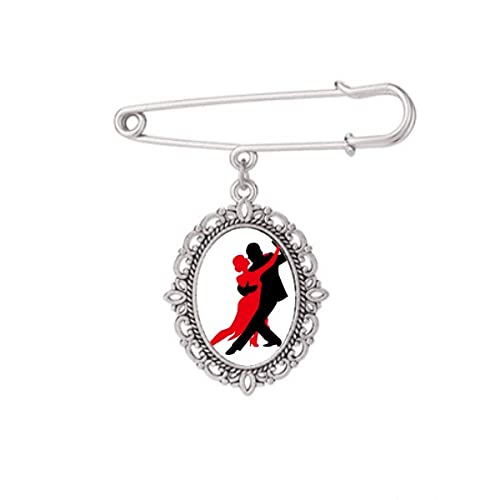 Broche Danseuse Social Dancing Duo pour embellir une chemise unie