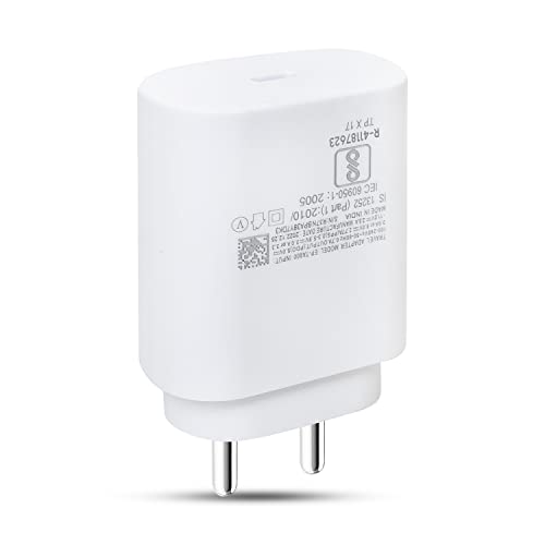 Image of 25W Type C Travel Adapter Compatible for Samsung Galaxy F23 5G Charger Adaptor USB Type C PD 3.0 Superfast Charging Adaptive Quick 3.1 A Charger-25Watt, White