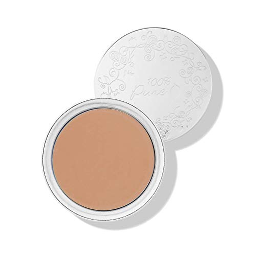 100% PURE Fruit Pigmented Cream Foundation, Golden Peach, Full Coverage Foundation, Anti-Aging, Matte Finish, Vegan Makeup (Medium Tan with Neutral Undertones) - 0.32 oz