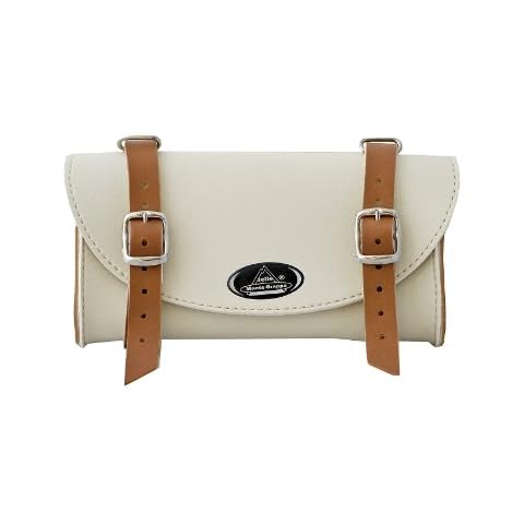 Montegrappa Leather Bicycle Tool Bag Bicolour Crema (Light Brown) - Made in Italy Cover