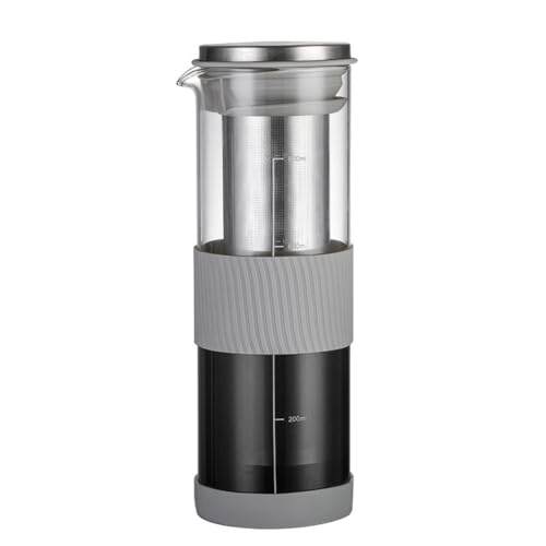 Flaroey Infusor de té portátil hermético para café helado, 800 ml, jarra de vidrio