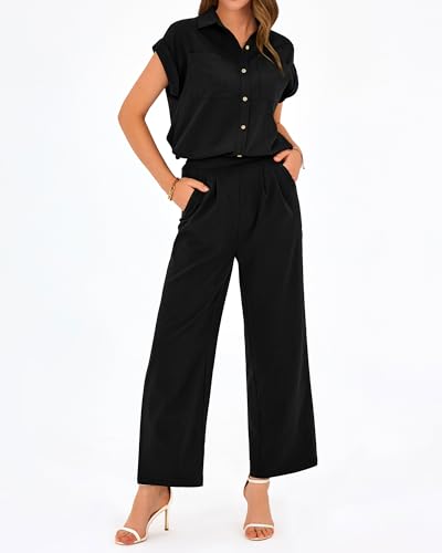 PRETTYGARDEN Womens 2 Piece sets Summer Cap Sleeve Tops Palazzo Pants Dressy Casual Vacation Travel Outfits Tracksuits4