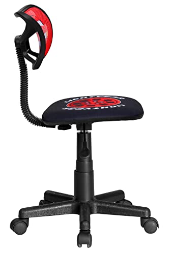 Image of Disney Pixar Cars Themed Rolling Desk Chair - Adjustable Height Swivel Chair with Mesh Back for Home or Office