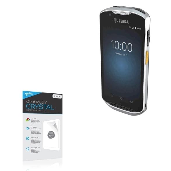BoxWave Screen Protector Compatible With Zebra TX57x - ClearTouch Crystal (2-Pack), HD Film Skin - Shields From Scratches