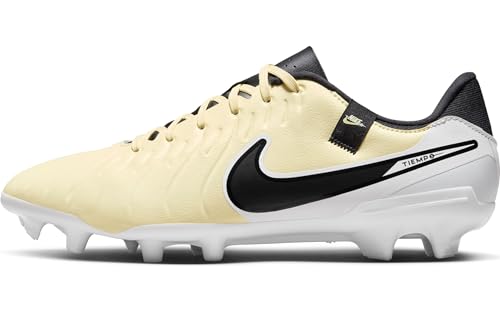 Nike Chuteiras de futebol Tiempo Legend 10 Academy Multi-Ground Cano Baixo, Limonada/moeda de ouro metálico/preto, 35