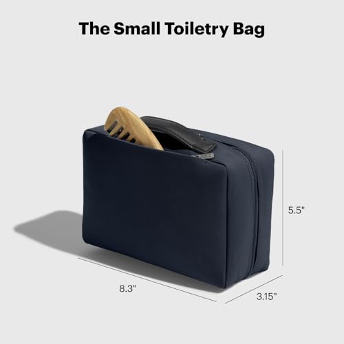 Away Small Toiletry Bag, Travel Essentials Organizer with Mesh and Clear Pockets, Waterproof, Easy to Clean, Compact Travel Pouch, Jet Black3