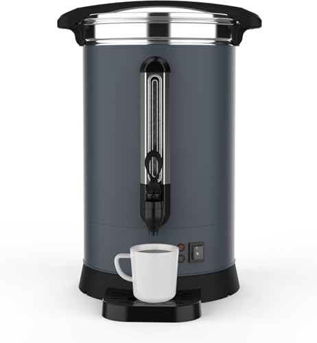 Image of EliteEdge 120 Cup Commercial Coffee Urn,18L/4.8Gal Stainless Steel Electric Coffee Maker With Double Wall Insulation,Electric Hot Beverage for Weddings, Parties, Catering, Buffets