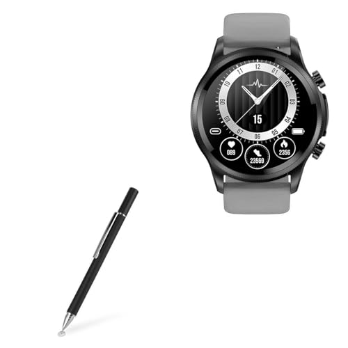BoxWave Stylus Pen Compatible with Koalarhealth KH04 - FineTouch Capacitive Stylus, Super Precise Stylus Pen - Jet Black