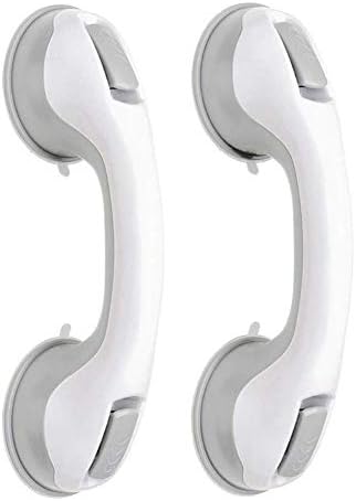 RedDreamer Suction Grab Bar, Portable Shower Suction Handle Bar Suction Grip Bar Bathtub Handle with Strong Hold Suction Cup Fitting and Rapid Release for Bathroom/Shower/Bathtub, Set of 2
