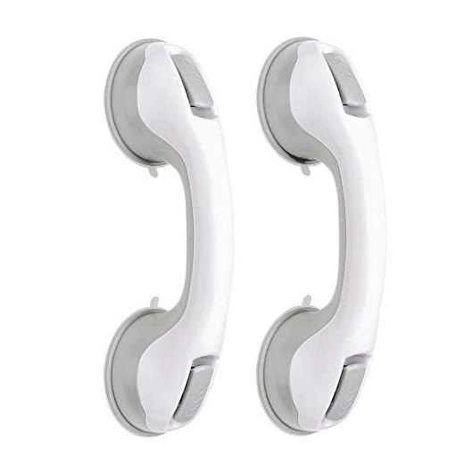 RedDreamer Suction Grab Bar, Portable Shower Suction Handle Bar Suction Grip Bar Bathtub Handle with Strong Hold Suction Cup Fitting and Rapid Release for Bathroom/Shower/Bathtub, Set of 2