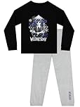 Wednesday Pyjamas | Girls' Pyjama Sets | The Addams Family Girls Pjs | Boys' Hoodies | Black 7-8 Years