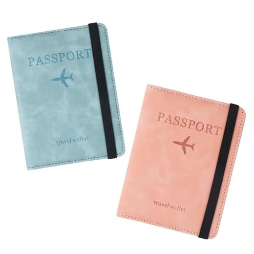 RUGLAMZHIP 2 Pcs Funda Pasaporte, Funda para Pasaporte de Cuero de PU, Tapa del Pasaporte, Porta Pasaportes, Portada del Pasaporte, Portadocumentos para Mujeres Hombres, Pasaporte, Tarjeta de Crédito