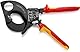 KNIPEX Kabelschneider (Ratschenprinzip) in Blister isoliert mit Mehrkomponenten-Hüllen, VDE-geprüft schwarz lackiert 280 mm, 95 36 280