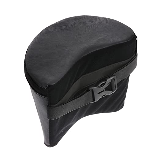 JEWEDECO Guitar Playing Rest Pad Classical Guitar Foot Rest Footstools for Flamenco Sturdy Synthetic Leather Comfortable Elastic Band