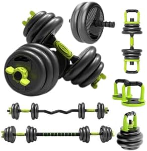 PRIME TAG 9 in 1 Adjustable Dumbbell, Barbell & Kettlebell Set | Free Weights with Connecting Rod for Home Gym & Workout | Weight Lifting Equipment