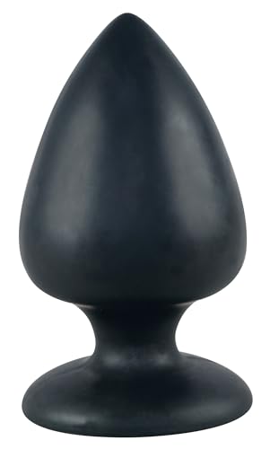You2Toys Plug anal extra anal en velours noir - Plug anal extra large en silicone pour hommes et femmes, longueur 14 cm, diamètre 3-7,5 cm