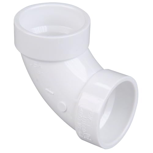 NIBCO - K05540C C4807 2 HXH 90 ELBOW PVC, White, 2" (C48072)