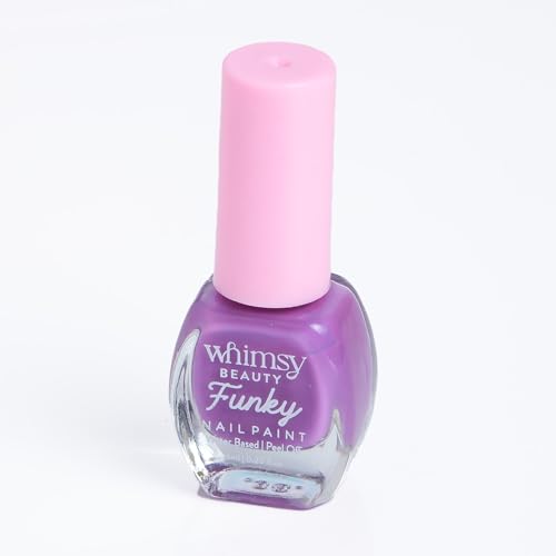 Image of Whimsy Beauty Nail Polish for Kids Girls, Peel Off Water Based Nail Colour with Non Toxic Formula, Safe Play Nail Paint for Daughters, 4 to 16 Years, Organic, Natural, Chemical Free (Purple)