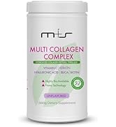 M+S Multi Collagen Complex – Hydrolyzed Collagen peptides, Types I, II, III for Skin, Hair, Nails...