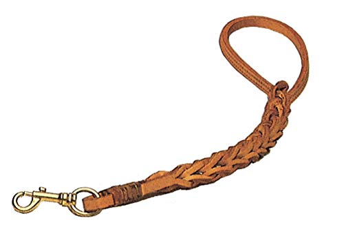 Guinzaglio per cani in cuoio naturale tripla treccia lunghezza cm.50