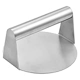 Leden Stainless Steel Burger Press for Griddle, 5.5 Inch Round Hamburger Press Patty Maker, Non-Stic