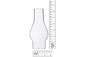 Small 2 1/8 Inch Base Clear Glass Chimney for Oil Lamps