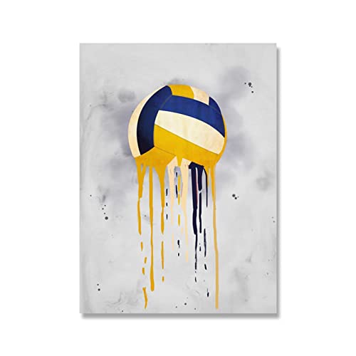 Affiche Football et Volleyball Aquarelle 60x90cm pour habiller un mur vide ado