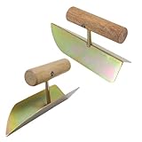 Ai-OUMLEEF 2pezzi Dry Wall Internal Corner Trowel,Pro Spatola Angolare,Con Manico Strumento,Cazzuola per Angoli Esterni, Cazzuole angolate,Utensile ad angolo esterno a 90 gradi