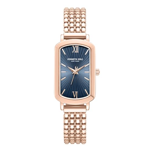 Montre Femme Rectangulaire Kenneth Cole Cadeau Idéal Cadran Bleu