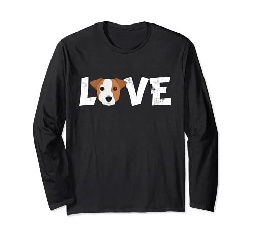 Dog Mom Dog Dad Jack Russel Dog Pet Lover Long Sleeve T-Shirt, Black