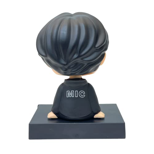 Image of AUGEN Super Hero BTS RJ Action Figure Limited Edition Bobblehead with Mobile Holder for Car Dashboard, Office Desk & Study Table (Pack of 1), Plastic