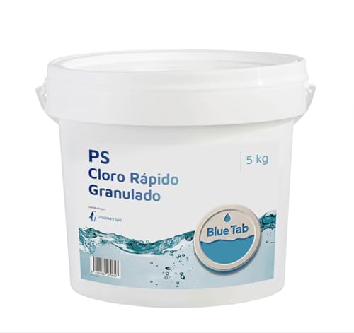 Blue Tab Cloro Rapido Granulado, Disolución Rápida Ideal para Arranque o Choque y cloración Super Rápida 5KG - BL2205 - Piscinayspa