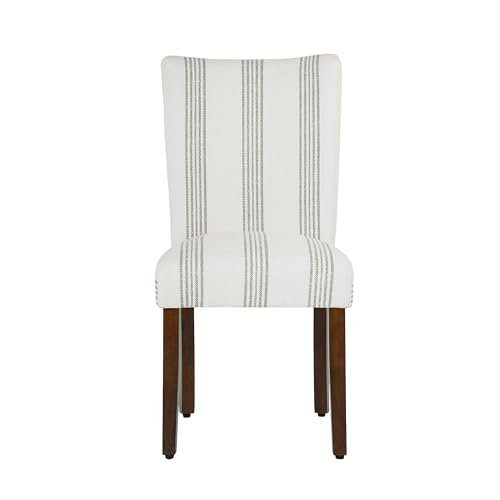 Image of HomePop Parsons Dining Chair - Brown Stripe (Set of 2)