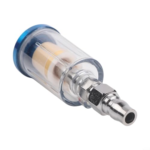 Luftregler Gauge Inline Öl Wasserabscheider Filter, für pneumatische Werkzeuge Airbrush Sprühlackierung, 1/4 Zoll Gewinde, Kupferkonstruktion Transparente Schüssel (B)