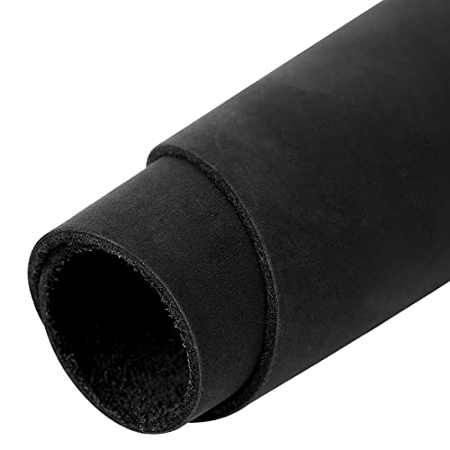 Genuine Leather Tooling Sheets 1.8-2.0MM Thick Genuine Full Grain Cowhide Leather Sheets for Crafts Tooling Sewing Wallet Earring Hobby (Black, 8