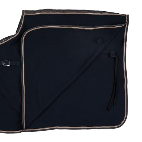 Image of Horze Kiel Fleece Quarter Sheet - Dark Navy - Horse