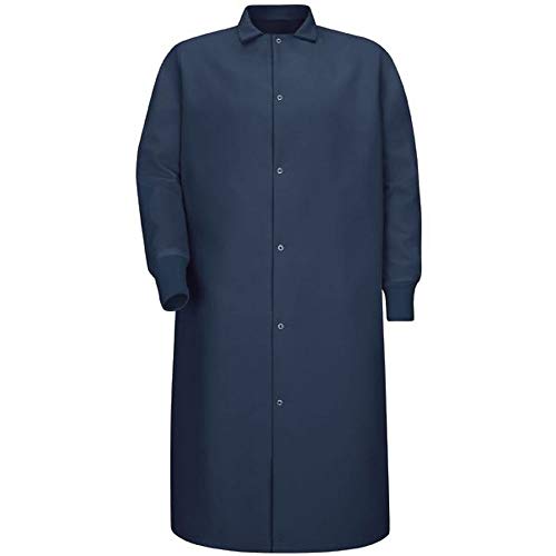 Averill's Sharper Uniforms Your Neighborhood Uniform Store Gripper Front Polyester Pocketless Butcher Coat with Knit Cuffs