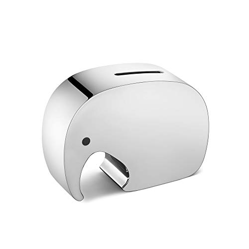 Georg Jensen Moneyphant Children's Piggy Bank Money Box, Mirror Polished Stainless Steel by Jørgen Møller