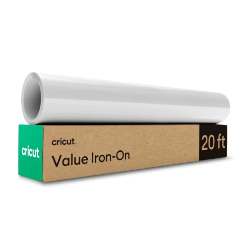 Image of Cricut Value Iron-On, White (12 in x 20 ft)- HTV Heat Transfer Vinyl