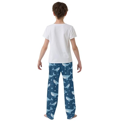 Shark Bubble Print Boys Long Pants Soft Trousers Elastic Waist Kids Lounge Bottoms with Pockets S-XL3