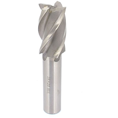 Image of uxcell 28mm Cutting Diameter Straight Shank 4 Flutes End Mill Milling Cutter