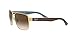 Ray-Ban Men's RB3530 Square Sunglasses, Gold/Brown Gradient Dark Brown, 58 mm + 1