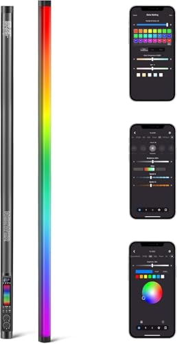 Palo de luz LED RGB de fotografía y video con temperatura regulable de 2500K-10000K