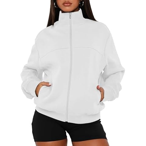 Sunborui Women's Mock Neck Zip Up Jacket Cover