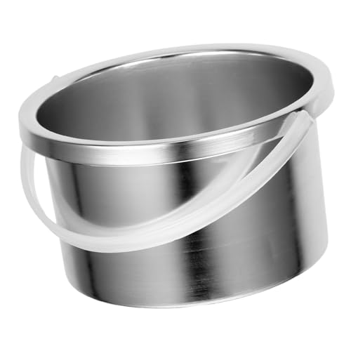 WRITWAA Cáscara interna de aluminio recipiente interior calentador de cera Recipiente interior para derretir cera olla calentadora de cera recipiente de metal calentador de cera Silver