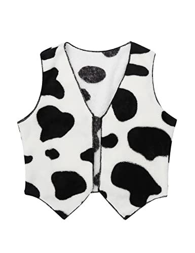 Kids Western Cowboy Vest Girls Boys Waistcoat Flannel Sleeveless Outerwear2