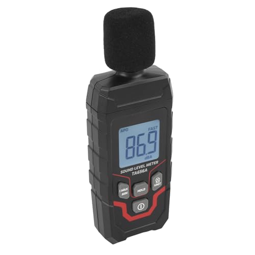 30.0 to 130dBA Range LCD Display Portable Sound Level Meter ±1.5dB Accuracy SPL Meter with Backlit Display, Digital Decibel Meter, 1/2Inch Capacitive Microphone, for Classroom Home