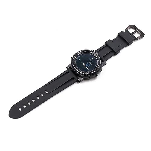 Correa de reloj de caucho fluorado marron 24mm con acabado premium 6