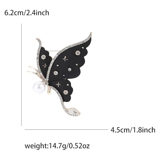 Image of Insect Animal Brooch Pin for Women Rhinestone Lapel Pins Vintage Brooches for Costume Accessories